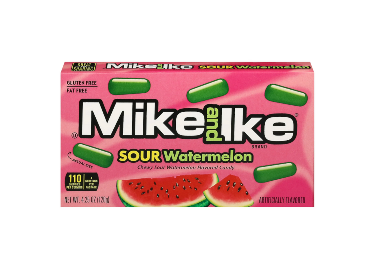 Mike & Ike Sour Watermelon Theatre Box 4.25oz (120g)