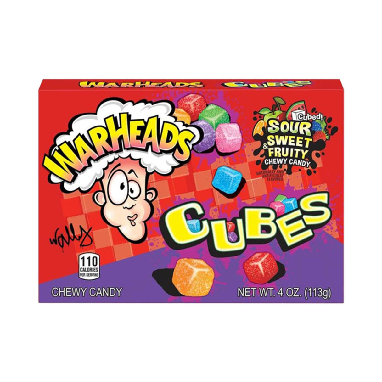 Warheads Sour Chewy Cubes Peg Bags 5oz (142g)