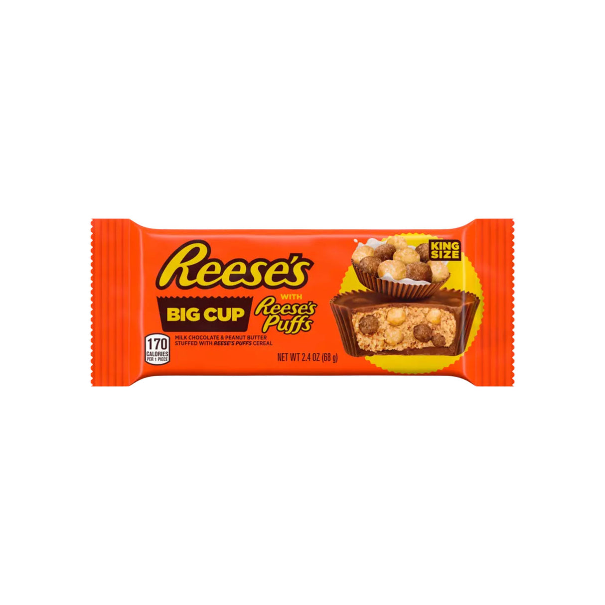 Reese's Big Cup Stuffed With Reese's Puffs King Size 2.4oz (68g)