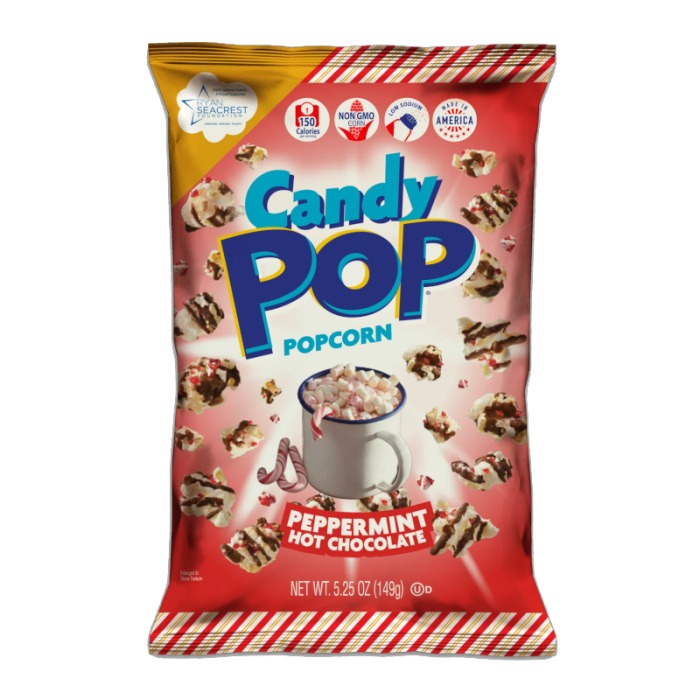 Candy Pop Peppermint Hot Chocolate Popcorn 5.25oz (149g) - Sweet Dreams