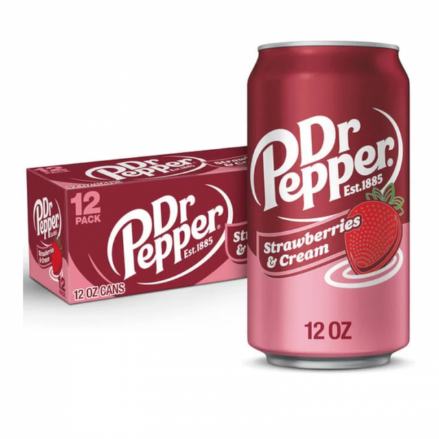 Dr Pepper Strawberries & Cream 12oz (355ml) - Sweet Dreams