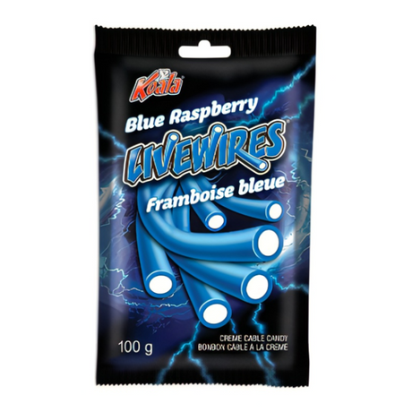 Livewires Cream Cables Blue Raspberry Peg Bags 100g - Sweet Dreams