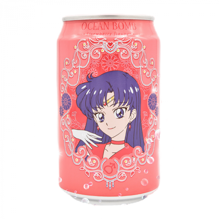 Ocean Bomb x Sailor Moon Strawberry Sparkling Water (330ml) - Sweet Dreams