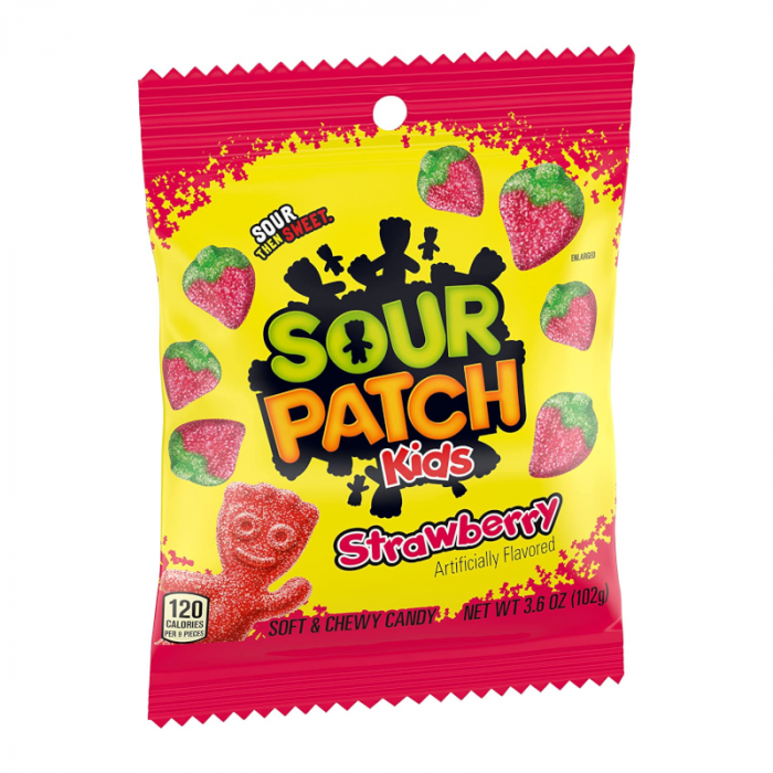 Sour Patch Kids Strawberry Peg Bag 3.6oz (102g) - Sweet Dreams