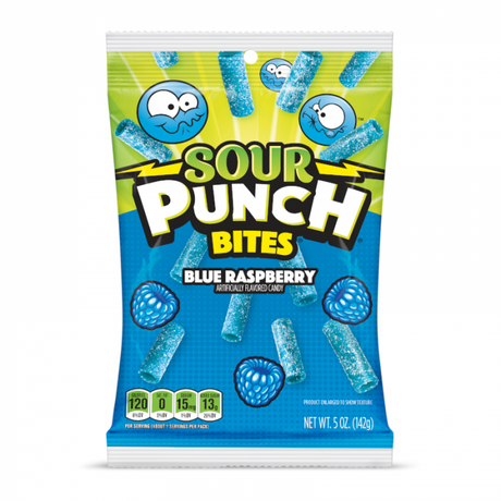 Sour Punch Blue Raspberry Bites 5oz (142g) - Sweet Dreams