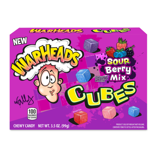 Warheads Berry Mix Cubes Theater Box 3.5oz (99g) - Sweet Dreams