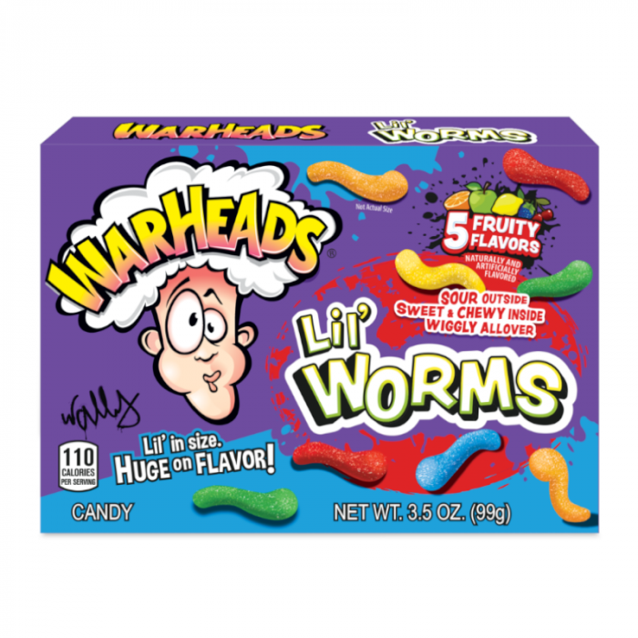 Warheads Lil' Worms Theater Box 3.5oz (99g) - Sweet Dreams