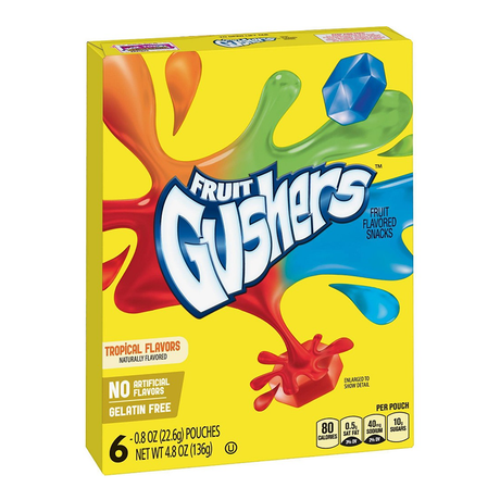 Betty Crocker Fruit Gushers Tropical Flavors - Sweet Dreams