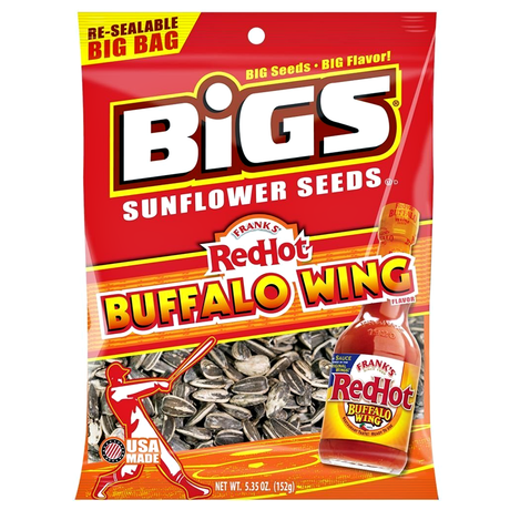 BIGS Sunflower Seeds - Frank's Red Hot Buffalo Wing - Sweet Dreams