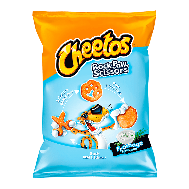 Frito Lay Cheetos Rock, Paw, Scissors Cheese (85g) MHB 05.09.21 - Sweet Dreams