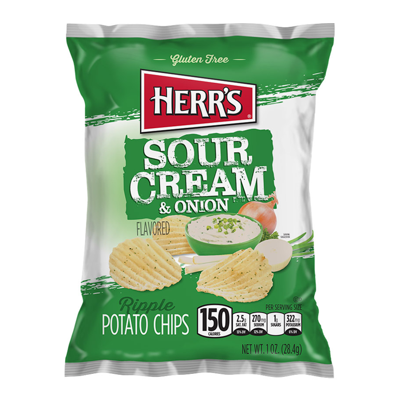 Herr's Sour Cream & Onion Potato Chips