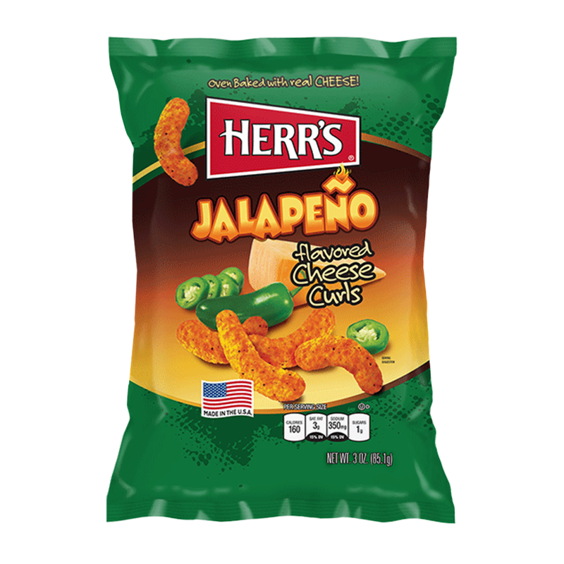 Herr's Jalapeno Cheese Curls (28.4g) - Sweet Dreams