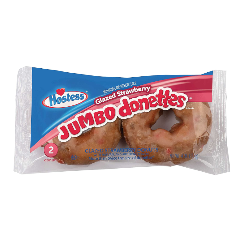 Hostess Glazed Strawberry Jumbo Donettes - Sweet Dreams