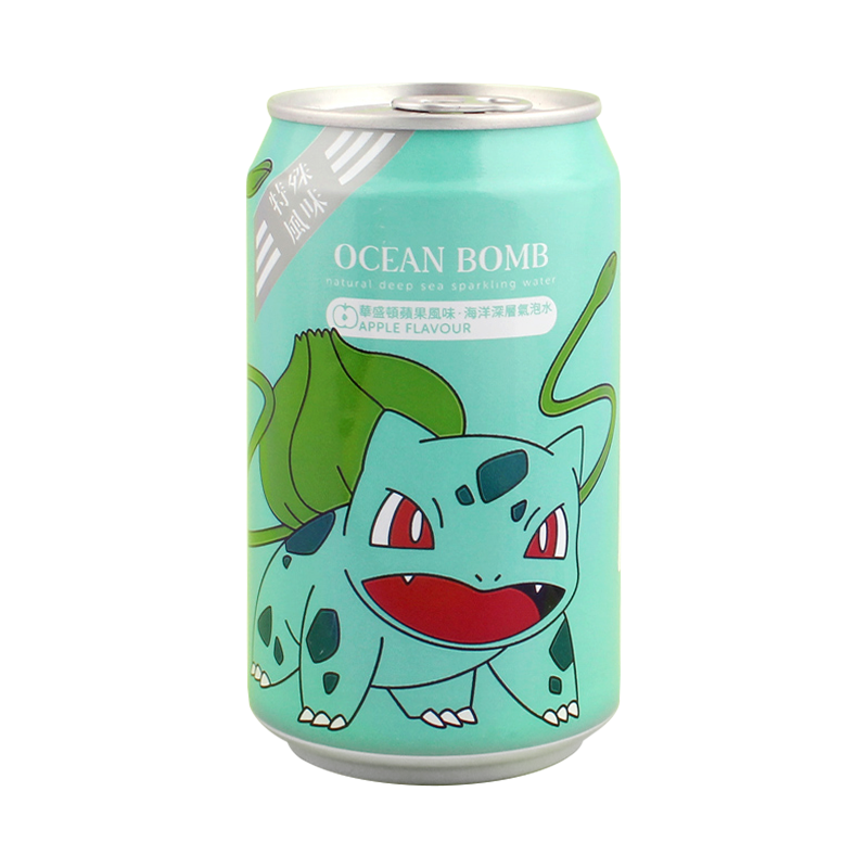 Ocean Bomb Pokemon Bulbasaur Apple Flavour Sparkling Water - Sweet Dreams