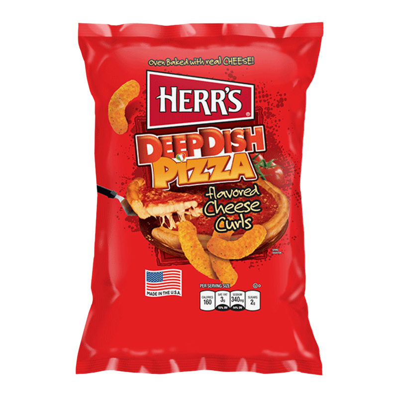 Herr's Deep Dish Pizza Flavoured Cheese Curls (198g) - Sweet Dreams