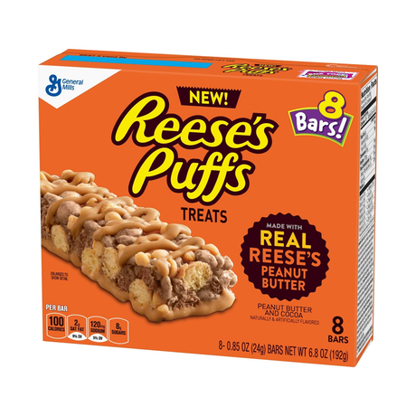 Reese's Puffs Cereal Treat Bar 8-Pack - Sweet Dreams