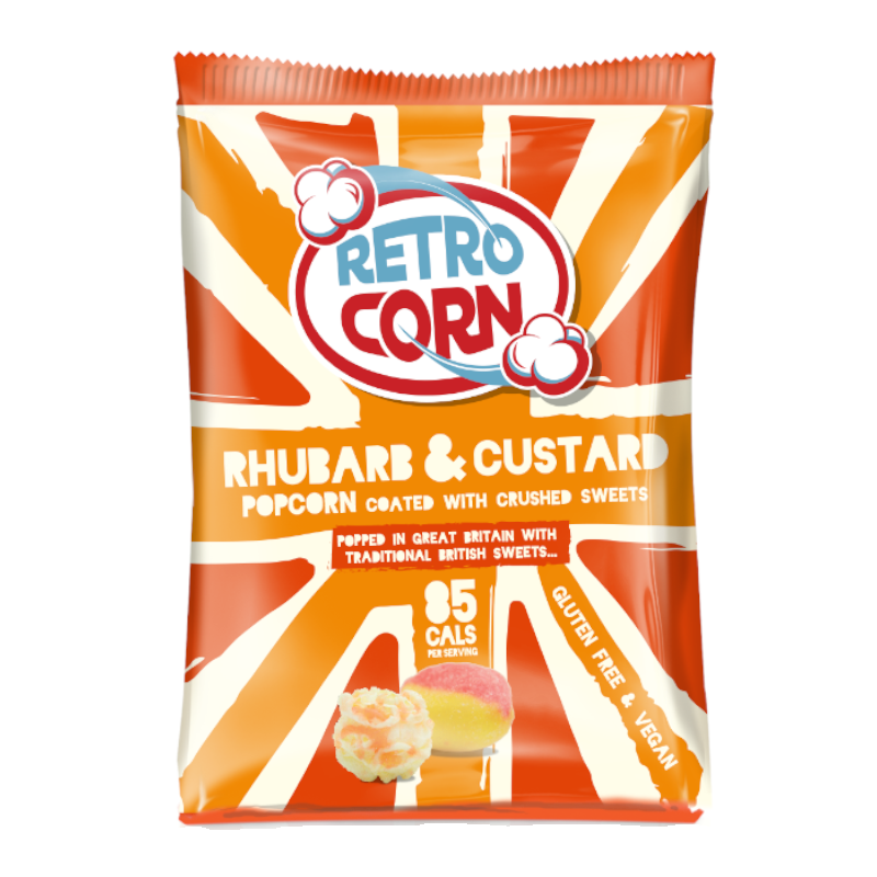 Retrocorn Rhubarb & Custard Popcorn (35g) - Sweet Dreams