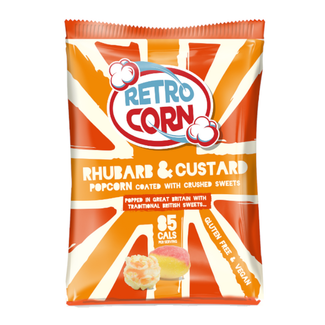 Retrocorn Rhubarb & Custard Popcorn (35g) - Sweet Dreams